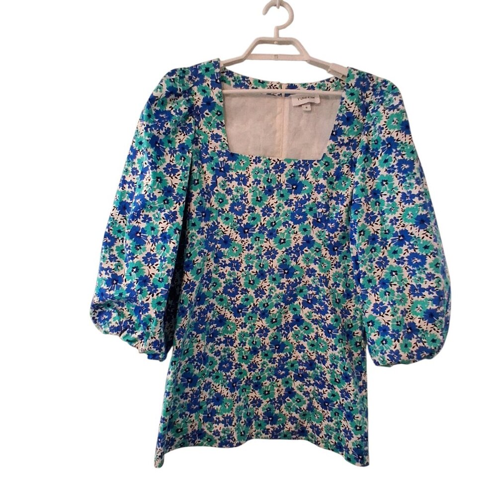 Yumi Kim Groovy Seaside Audrina dress womens 6 mini floral balloon sleeve